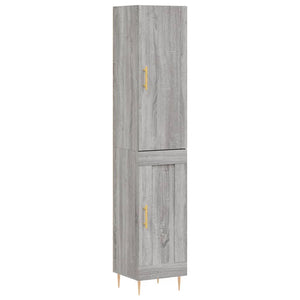 vidaXL Highboard Grey Sonoma 34.5x34x180 cm Engineered Wood