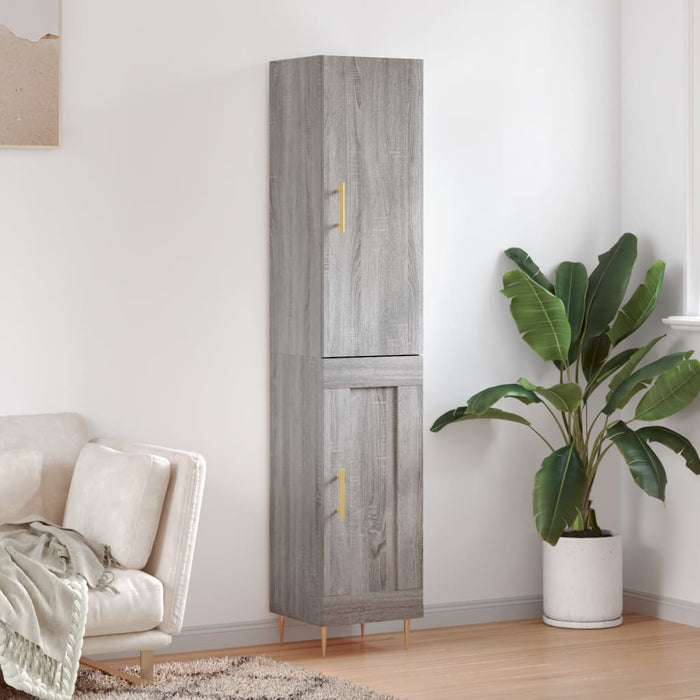 vidaXL Highboard Grey Sonoma 34.5x34x180 cm Engineered Wood