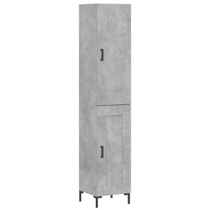 vidaXL Highboard Concrete Grey 34.5x34x180 cm Engineered Wood