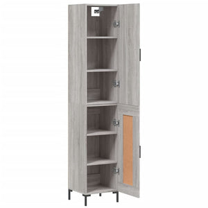 vidaXL Highboard Grey Sonoma 34.5x34x180 cm Engineered Wood