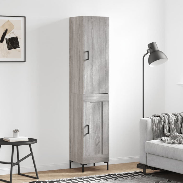 vidaXL Highboard Grey Sonoma 34.5x34x180 cm Engineered Wood