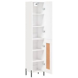 vidaXL Highboard White 34.5x34x180 cm Engineered Wood