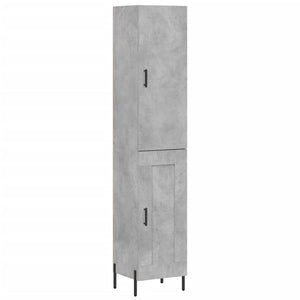 vidaXL Highboard Concrete Grey 34.5x34x180 cm Engineered Wood