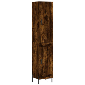 vidaXL Highboard Smoked Oak 34.5x34x180 cm Engineered Wood