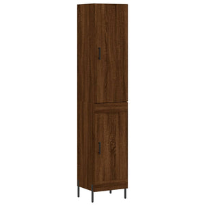 vidaXL Highboard Brown Oak 34.5x34x180 cm Engineered Wood