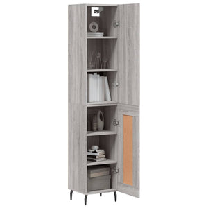 vidaXL Highboard Grey Sonoma 34.5x34x180 cm Engineered Wood