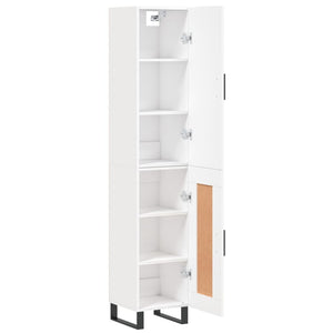 vidaXL Highboard White 34.5x34x180 cm Engineered Wood