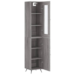 vidaXL Highboard Grey Sonoma 34.5x34x180 cm Engineered Wood