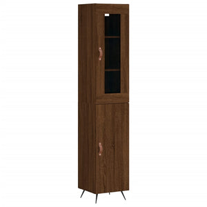 vidaXL Highboard Brown Oak 34.5x34x180 cm Engineered Wood