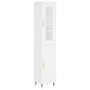 vidaXL Highboard White 34.5x34x180 cm Engineered Wood