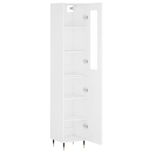 vidaXL Highboard White 34.5x34x180 cm Engineered Wood