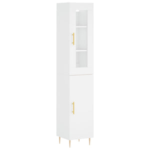 vidaXL Highboard White 34.5x34x180 cm Engineered Wood