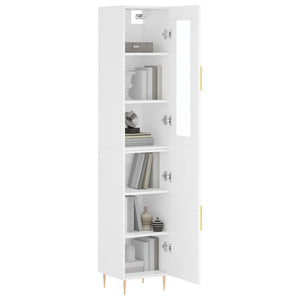 vidaXL Highboard White 34.5x34x180 cm Engineered Wood