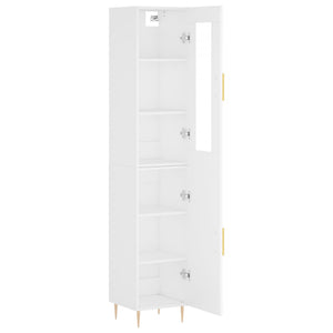 vidaXL Highboard White 34.5x34x180 cm Engineered Wood