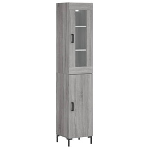 vidaXL Highboard Grey Sonoma 34.5x34x180 cm Engineered Wood