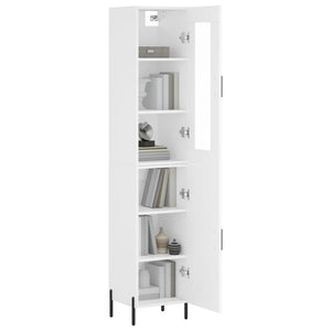 vidaXL Highboard White 34.5x34x180 cm Engineered Wood