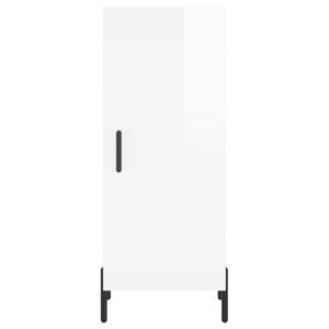 vidaXL Highboard High Gloss White 34.5x34x180 cm Engineered Wood