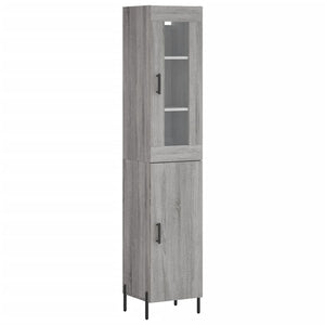 vidaXL Highboard Grey Sonoma 34.5x34x180 cm Engineered Wood