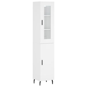 vidaXL Highboard White 34.5x34x180 cm Engineered Wood