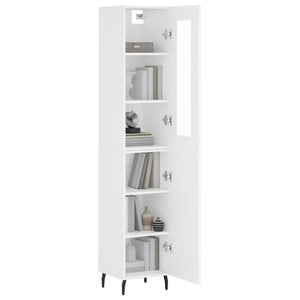 vidaXL Highboard White 34.5x34x180 cm Engineered Wood