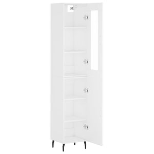 vidaXL Highboard White 34.5x34x180 cm Engineered Wood