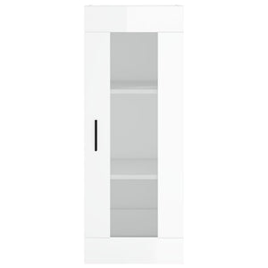 vidaXL Highboard High Gloss White 34.5x34x180 cm Engineered Wood