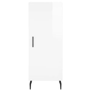 vidaXL Highboard High Gloss White 34.5x34x180 cm Engineered Wood