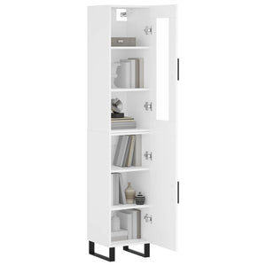 vidaXL Highboard White 34.5x34x180 cm Engineered Wood