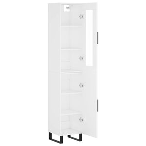 vidaXL Highboard White 34.5x34x180 cm Engineered Wood