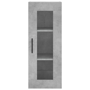 vidaXL Highboard Concrete Grey 34.5x34x180 cm Engineered Wood