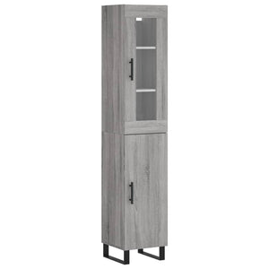 vidaXL Highboard Grey Sonoma 34.5x34x180 cm Engineered Wood