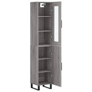 vidaXL Highboard Grey Sonoma 34.5x34x180 cm Engineered Wood