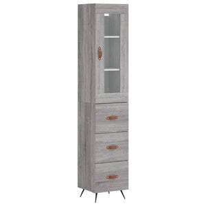 vidaXL Highboard Grey Sonoma 34.5x34x180 cm Engineered Wood