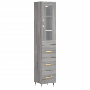 vidaXL Highboard Grey Sonoma 34.5x34x180 cm Engineered Wood