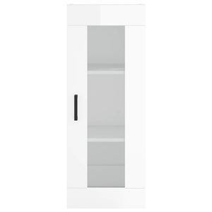 vidaXL Highboard High Gloss White 34.5x34x180 cm Engineered Wood