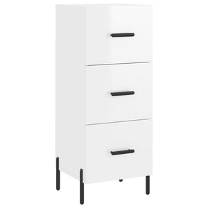 vidaXL Highboard High Gloss White 34.5x34x180 cm Engineered Wood