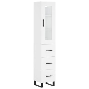 vidaXL Highboard White 34.5x34x180 cm Engineered Wood