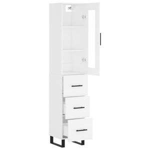 vidaXL Highboard White 34.5x34x180 cm Engineered Wood