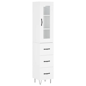 vidaXL Highboard White 34.5x34x180 cm Engineered Wood