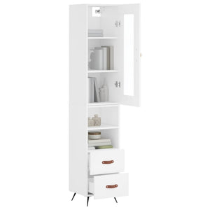 vidaXL Highboard White 34.5x34x180 cm Engineered Wood