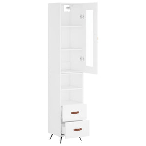 vidaXL Highboard White 34.5x34x180 cm Engineered Wood