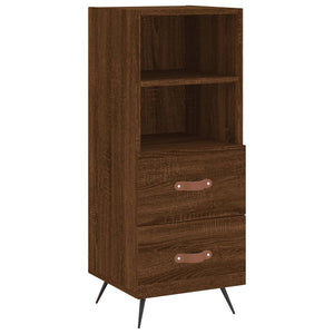 vidaXL Highboard Brown Oak 34.5x34x180 cm Engineered Wood