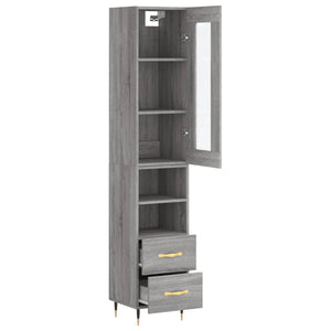 vidaXL Highboard Grey Sonoma 34.5x34x180 cm Engineered Wood