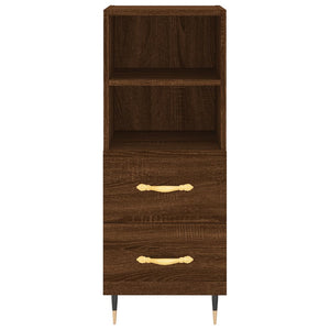 vidaXL Highboard Brown Oak 34.5x34x180 cm Engineered Wood