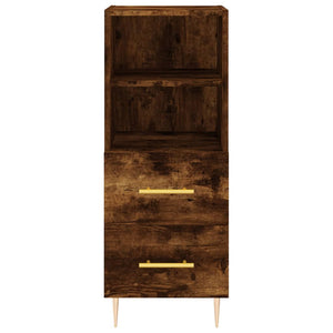 vidaXL Highboard Smoked Oak 34.5x34x180 cm Engineered Wood