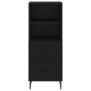 vidaXL Highboard Black 34.5x34x180 cm Engineered Wood