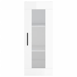 vidaXL Highboard High Gloss White 34.5x34x180 cm Engineered Wood