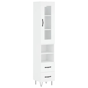 vidaXL Highboard White 34.5x34x180 cm Engineered Wood