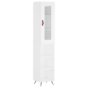 vidaXL Highboard White 34.5x34x180 cm Engineered Wood