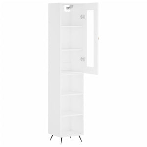 vidaXL Highboard White 34.5x34x180 cm Engineered Wood